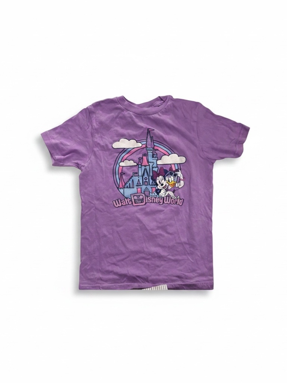 Disney Purple Minnie Castle Graphic Kids Tee